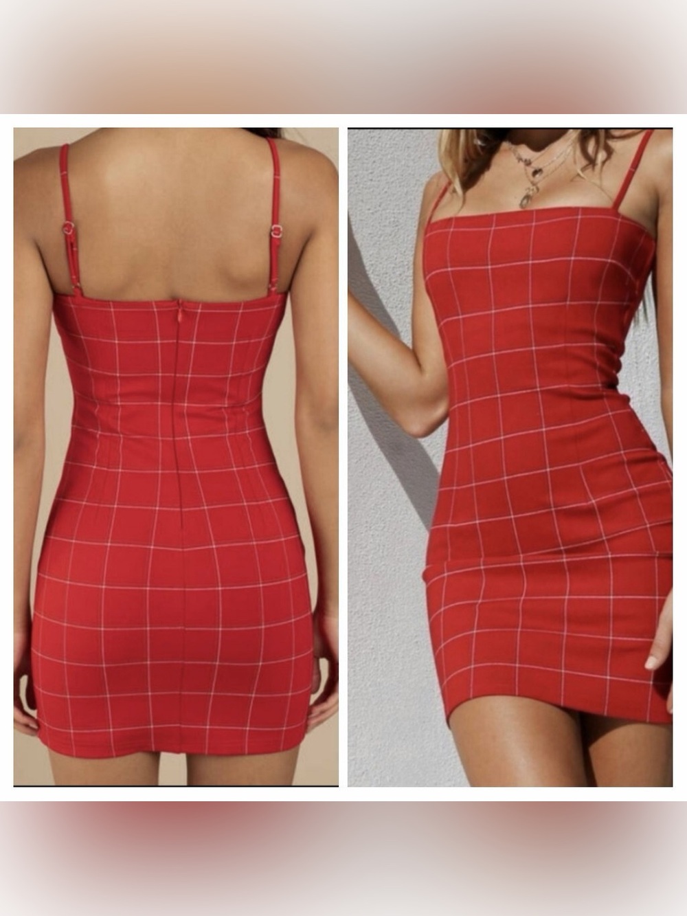 Tiger Mist ‘Take On Plaid’ red mini dress size small